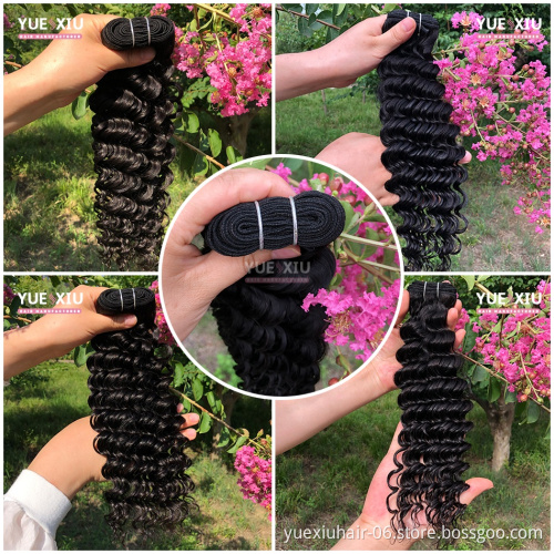 Best Quality Deep Wave 8-30 Inch Indian Virgin Remy Raw Hair Bundle 26 28 30 Inch Human Hair Extensions